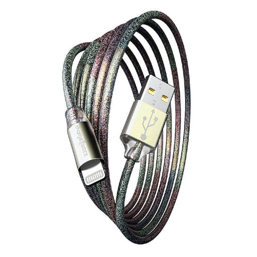 Chargeworx Cable Lightning 6Ft ArcoIris Glitter - Farmacias Arrocha