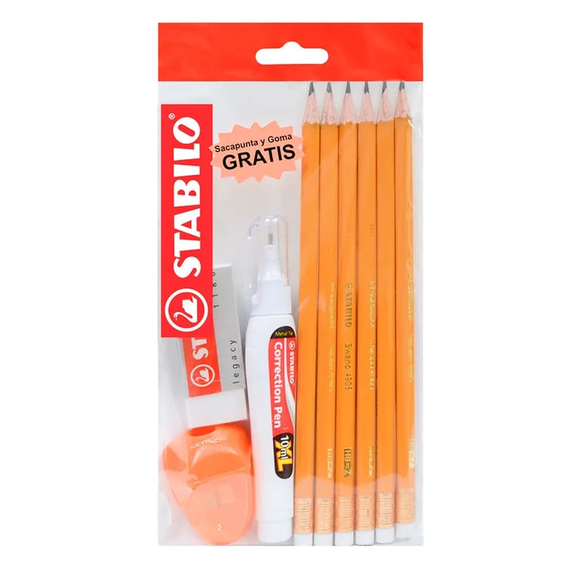 Stabilo Lapices + Borrador Y Corrector Gratis - Farmacias Arrocha