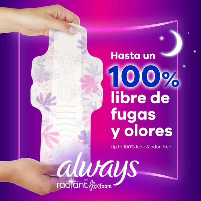 Toallas Femeninas con alas Always Infinity Flexfoam 10 Unidades