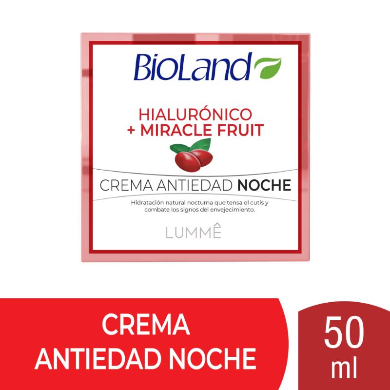 Bioland Crema Facial Noche con Ácido Hialurónico 50Ml - Farmacias Arrocha