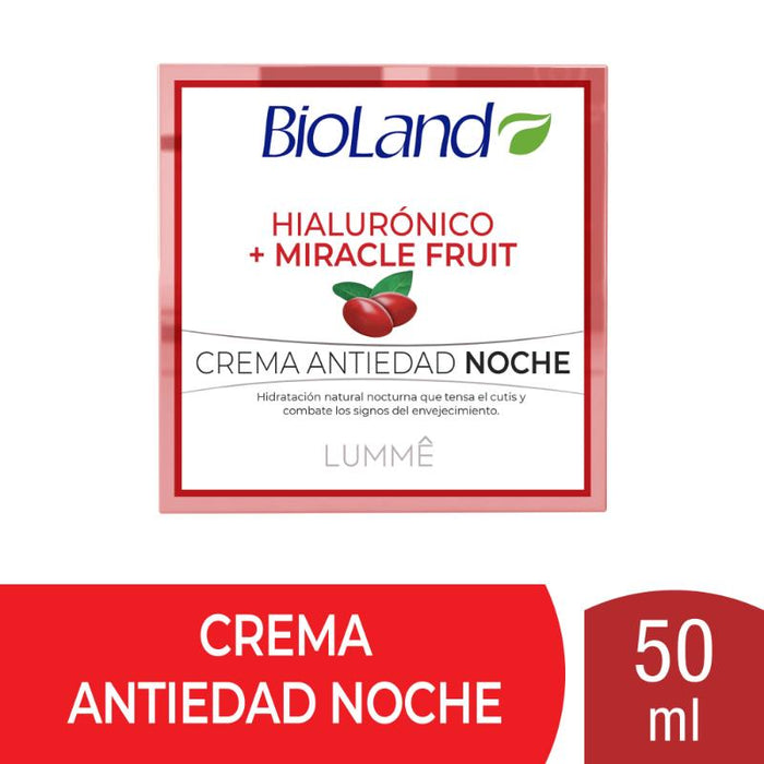 Bioland Crema Facial Noche con Ácido Hialurónico 50Ml