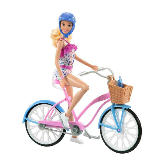 Barbie Muñeca Paseo en Bicicleta con Casco y Botella de agua - Farmacias Arrocha