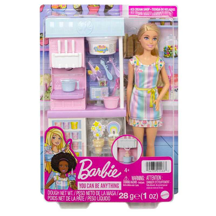 Barbie Profesiones Set de Juego Heladería Con Muñeca - Farmacias Arrocha