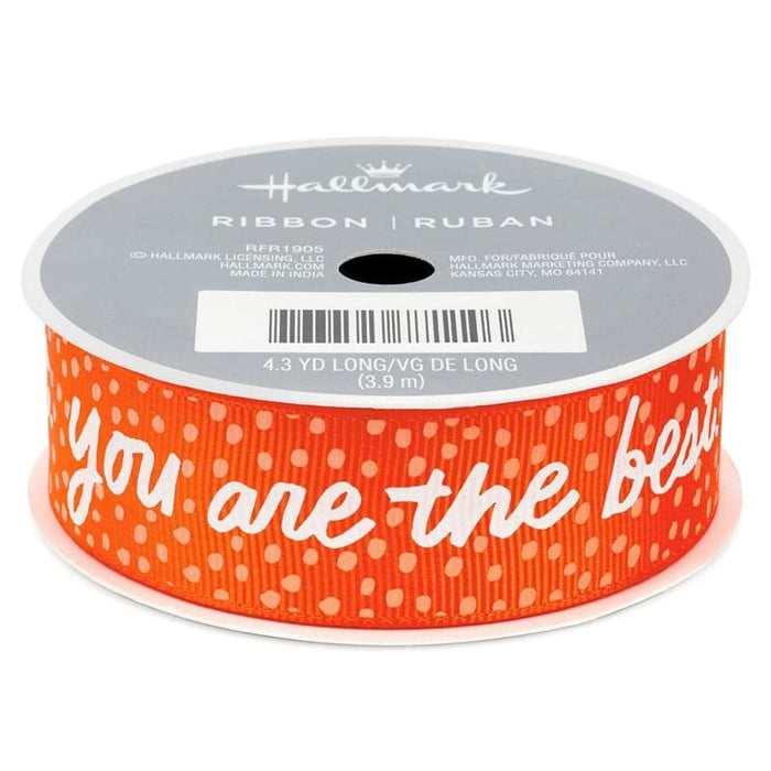 Hallmark Cinta De Grosgrain Naranja You Are The Best 1" - Farmacias Arrocha