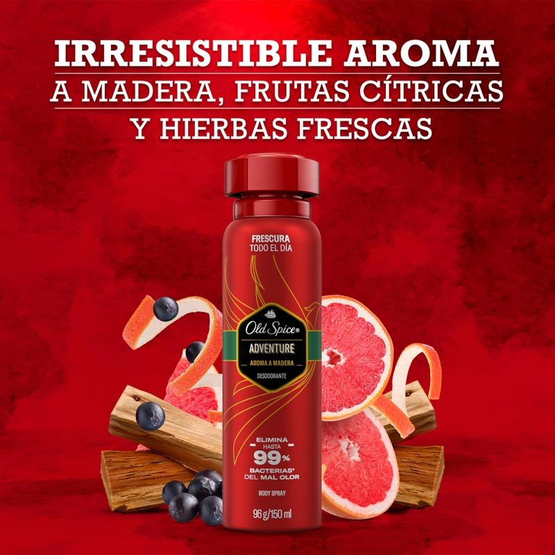 Desodorante Body Spray Old Spice Adventure 96 g/150 ml - Farmacias Arrocha