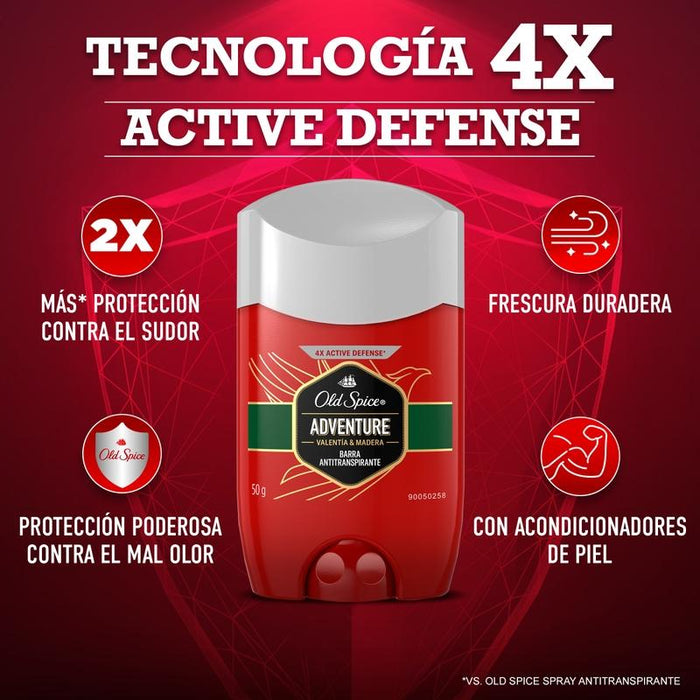 Barra Antitranspirante Old Spice Adventure 50 g