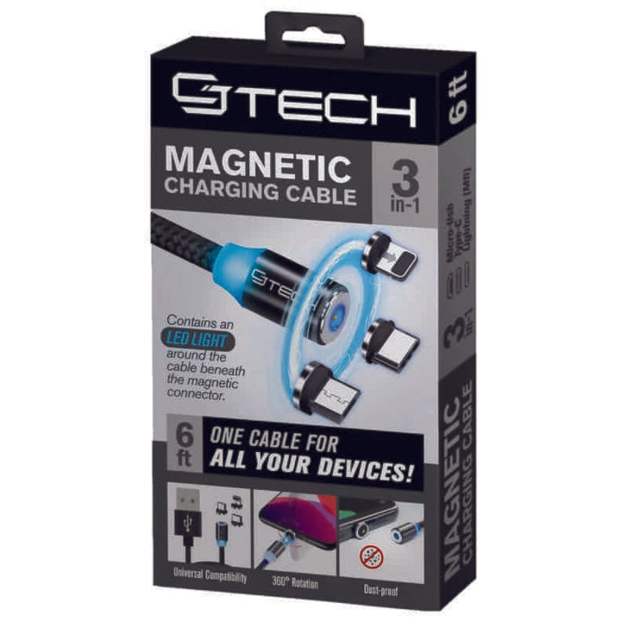 CJ Tech Cable Magnetico De Carga 3 en 1 6Ft - Farmacias Arrocha