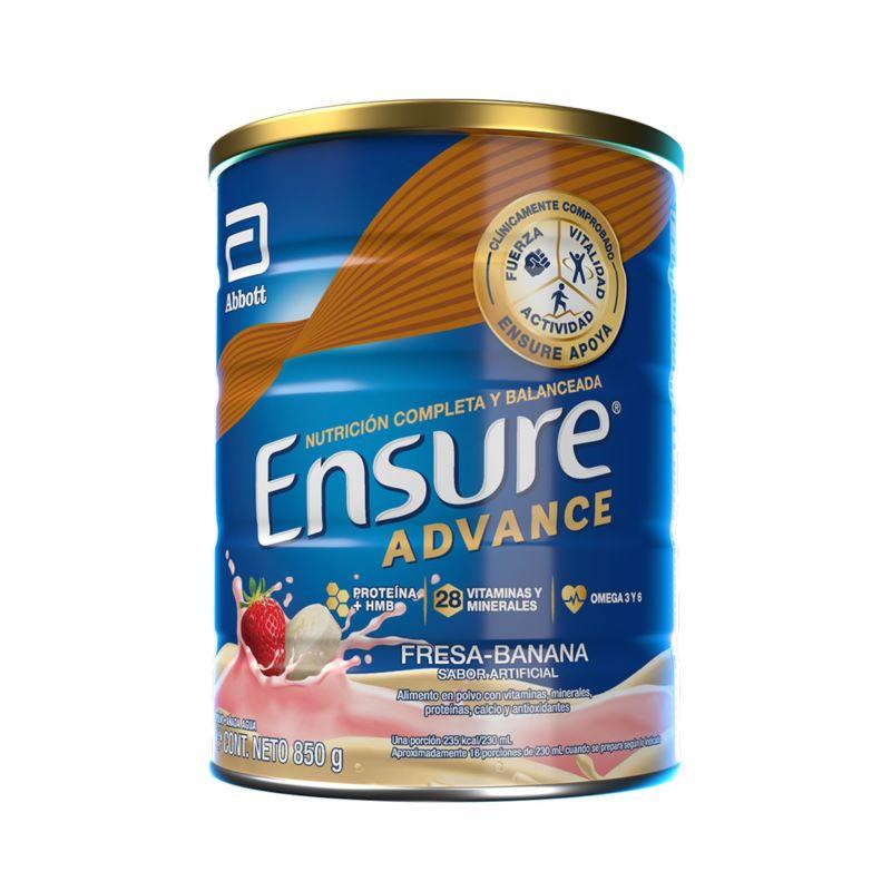 Ensure Advance Fresa Banana 850 Gr - Farmacias Arrocha