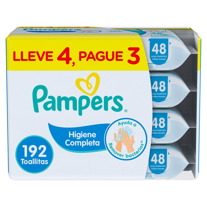 Toallitas húmedas Pampers Higiene Completa, 192 unidades