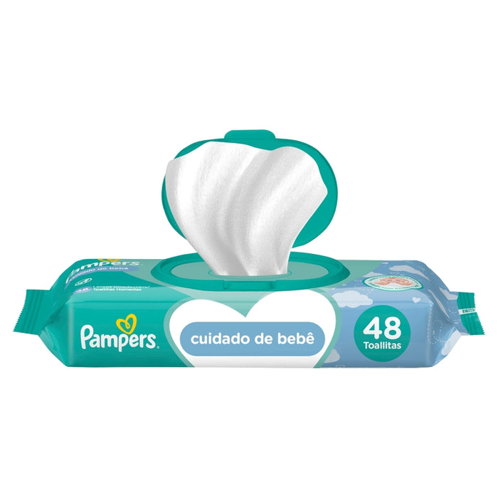 Toallitas Húmedas Pampers Aroma Caricia De Bebé, 48 unidades