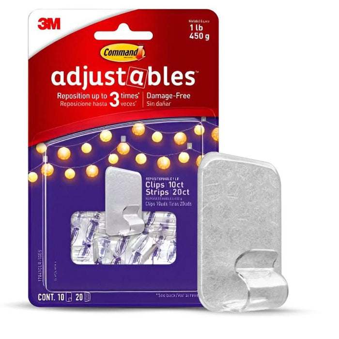 3M Ganchos Adhesivos Ajustables 20Pzas - Farmacias Arrocha