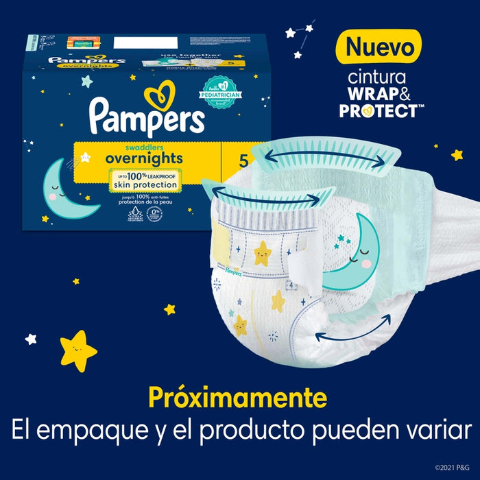 Pañales Pampers Swaddlers Overnight Talla 4, 58 unidades