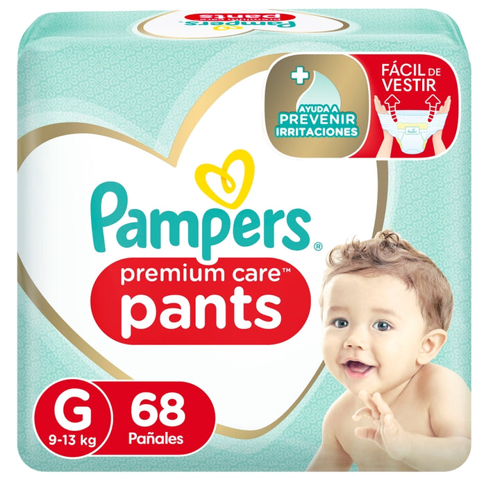 Pañales Pampers Premium Care Pants Talla G, 68 unidades