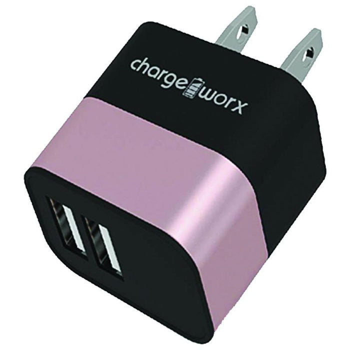 Chargeworx Cargador De Pared Con Doble Puerto USB Rose Gold 2.4A