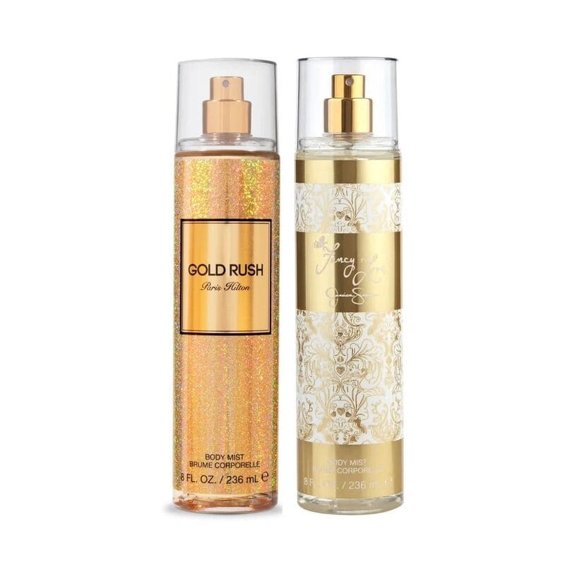 Duo Pack - Paris Hilton Gold Rush Body Mist 8.0Oz Jessica Simpson Fancy Love 8 Fl Oz Body Mist - Farmacias Arrocha
