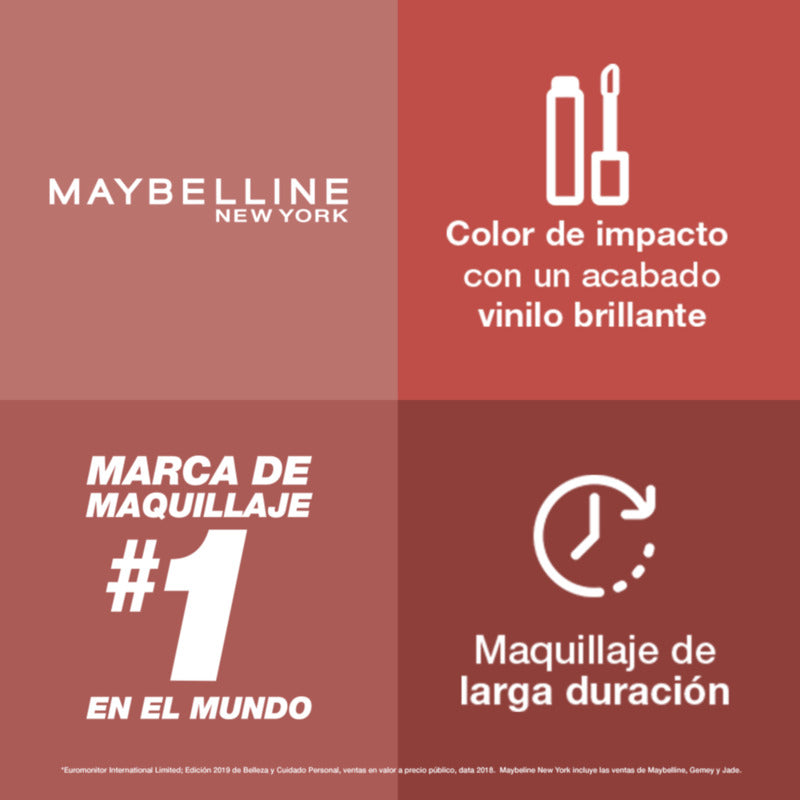 Labial Líquido Maybelline Ny Vinyl Ink - Farmacias Arrocha
