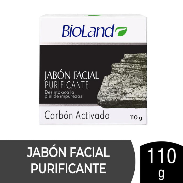 Bioland Jabón Facial Carbón Activado En Barra 110G