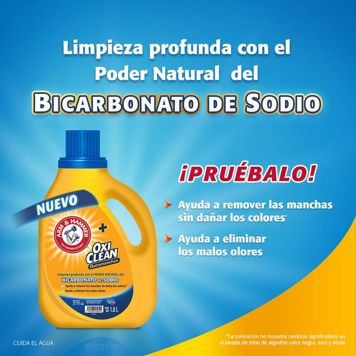 Arm & Hammer + Oxiclean Detergente Liquido Sin Cloro 1.8L