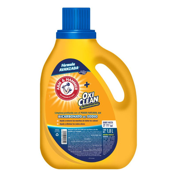 Arm & Hammer + Oxiclean Detergente Liquido Sin Cloro 1.8L