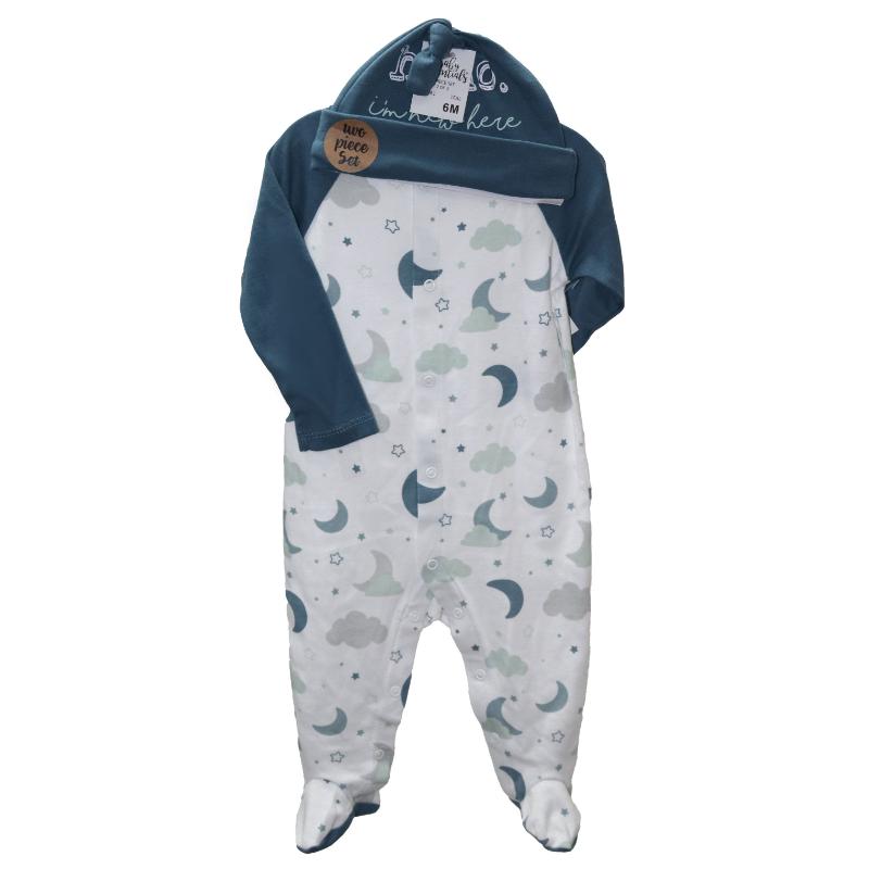 Baby Essentials Set de 2 Piezas Con Gorro y Mameluco Para Bebé 6M Estrellas - Farmacias Arrocha