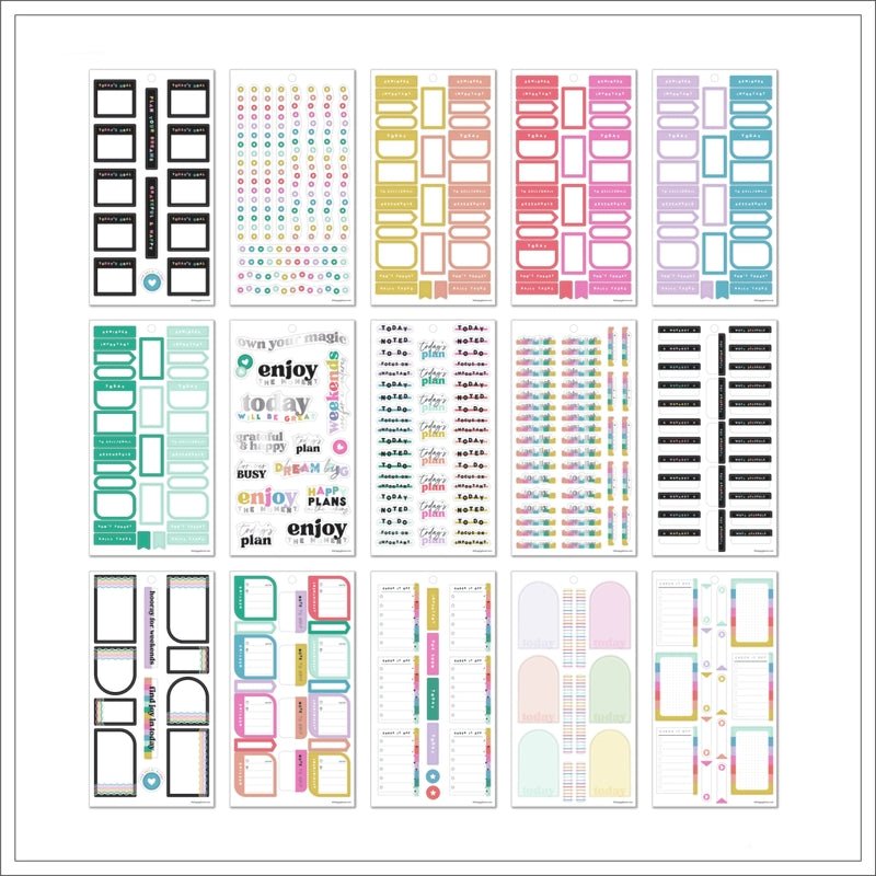 Happy Planner Hojas De Stickers Happy Brights 688 Pzas. - Farmacias Arrocha