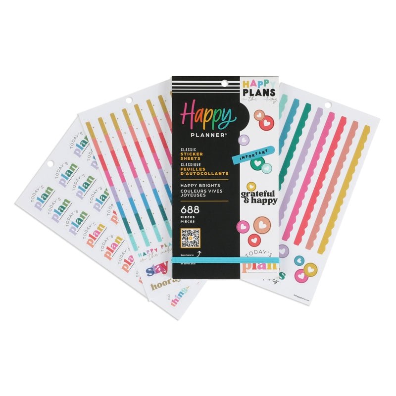 Happy Planner Hojas De Stickers Happy Brights 688 Pzas. - Farmacias Arrocha