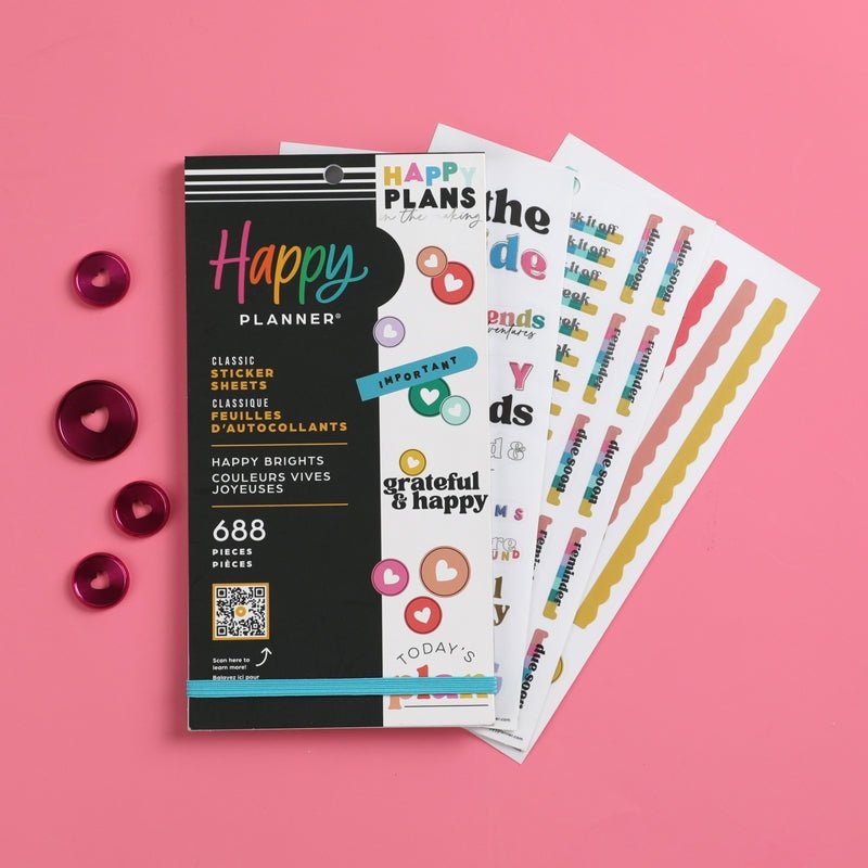 Happy Planner Hojas De Stickers Happy Brights 688 Pzas. - Farmacias Arrocha