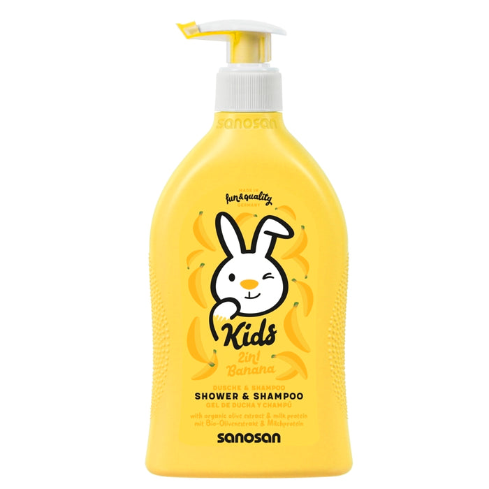 Sanosan KIDS Ducha & Shampoo Banana 400 ml - Farmacias Arrocha