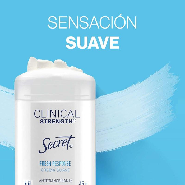 Crema Suave Antitranspirante Secret Clinical Strength Fresh Response 45 g