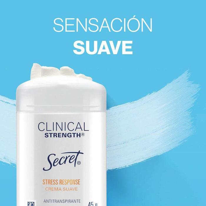 Crema Suave Antitranspirante Secret Clinical Strength Stress Response 45 g