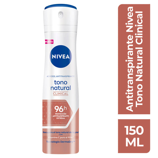 Nivea Desodorante Aclarante Tono Natural Clinical Spray 150ml - Farmacias Arrocha