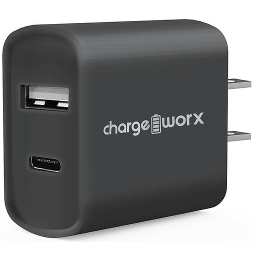 Chargeworx Cargador De Pared Con Entrada USB y Tipo C Negro 3.4A - Farmacias Arrocha