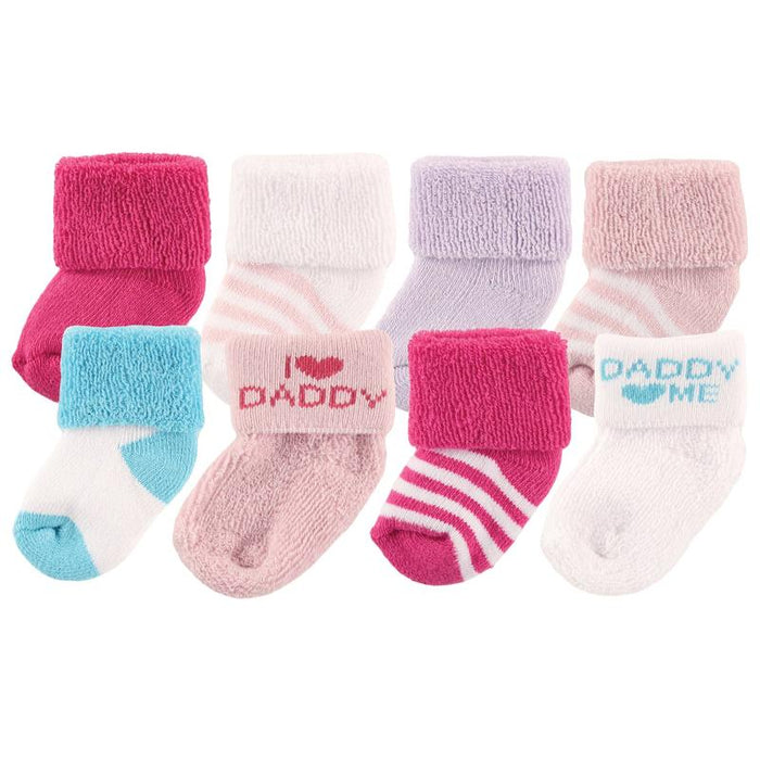 Set De 8 pares de Medias 0-6 meses Rosa