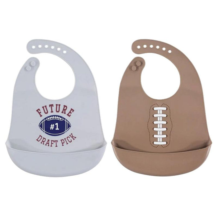 Set de 2 Baberos De Silicona Modelo Footbal Americano