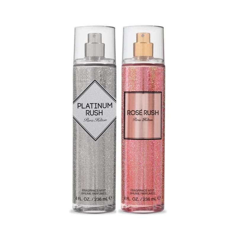 Duo Pack - Paris Hilton Platinum Rush Body Mist 8.0Oz Paris Hilton Rose Rush Body Mist 8.0Oz - Farmacias Arrocha