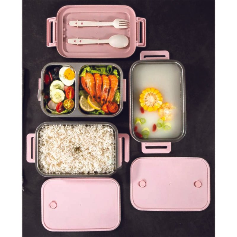 Oxford Lonchera Térmica Acero Inox Rectangular Rosa - Farmacias Arrocha