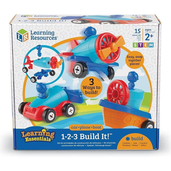 Learning Resources 1-2-3 Build It!™ Car-Plane-Boat - Farmacias Arrocha