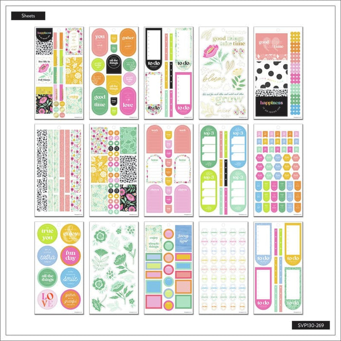 Happy Planner Tiny Florals 30 Sheet Sticker Value Pack - Farmacias Arrocha