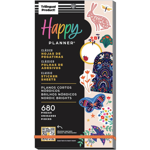 Happy Planner Nordic Brights Classic 30 Sheet Sticker Value Pack - Farmacias Arrocha