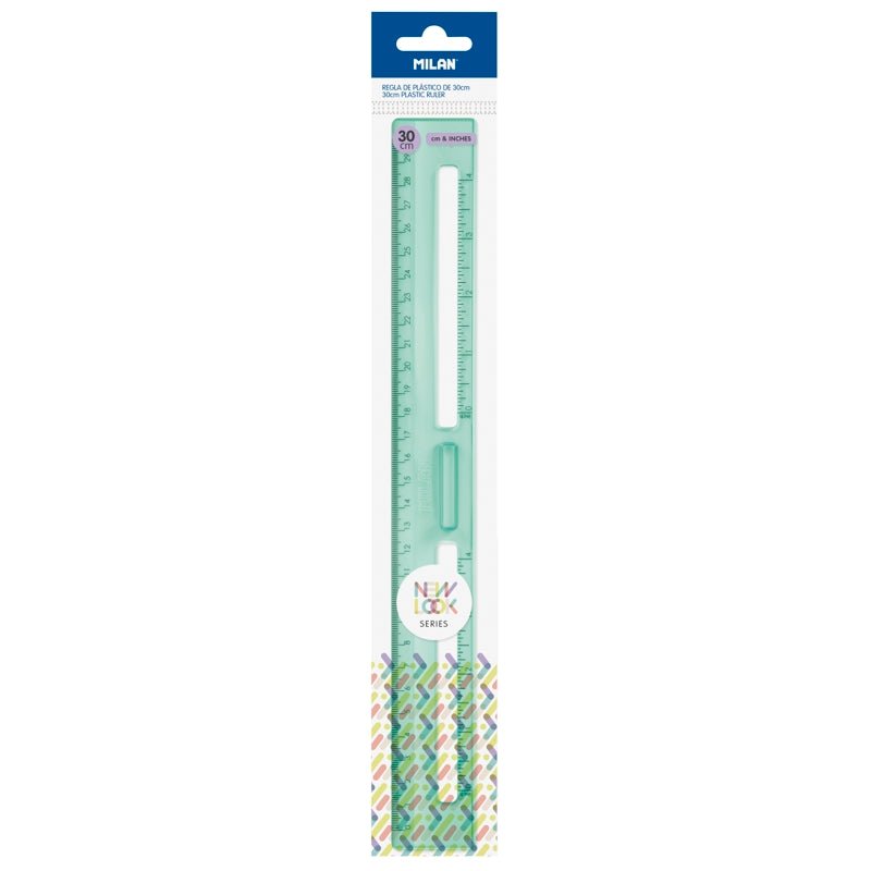 Milan Regla 30 Cm Transparente Serie New Look - Farmacias Arrocha