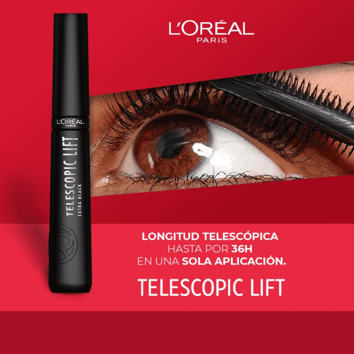 L'Oréal Paris Máscara De Pestañas Alargadora Telescopic Lift Negro - Farmacias Arrocha