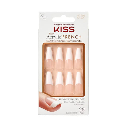 Kiss Salon Acrylic French Xl Long - Farmacias Arrocha