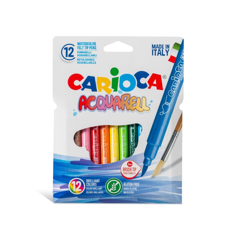 Carioca Acquarell Paper Wallet 12Pcs Felt - Farmacias Arrocha
