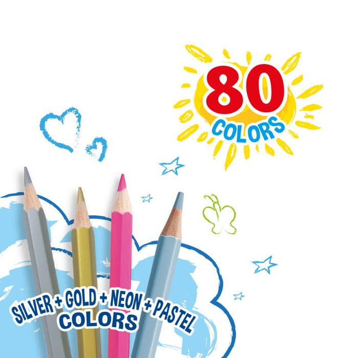 Carioca Tita Box 80Pcs Colored Pencil