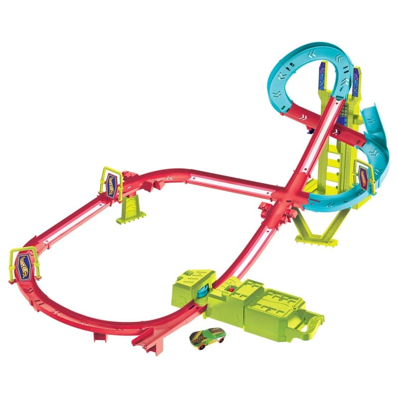 Hot Wheels Hw Action Pistas Desafío De Máxima Velocidad Neon - Farmacias Arrocha