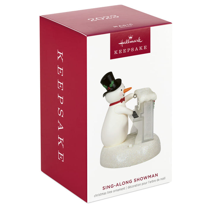 Hallmark Ornamento Sing-Along Showman Snowman - Farmacias Arrocha