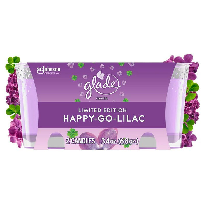 Glade Set De 2 Velas Happy Go Lilac 3.4Oz