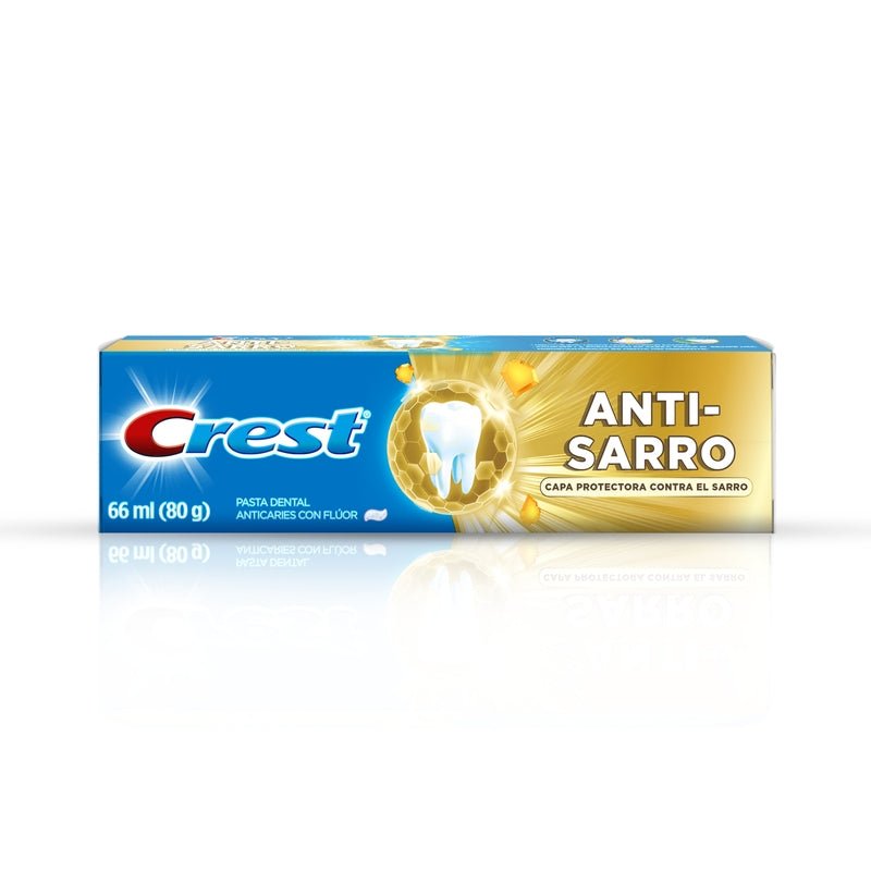 Pasta dental Anticaries con Flúor Crest Anti - sarro 140 ml - Farmacias Arrocha