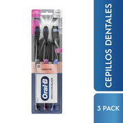 Cepillo de dientes suave Oral - B Indicator Black Charcoal 3 Unidades - Farmacias Arrocha