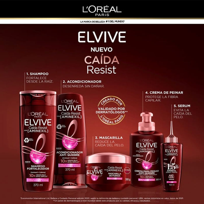 L´Oreal Paris Elvive Caida Resist Con (Aminexil) Acondicionador Anti Quiebre 370 Ml - Farmacias Arrocha